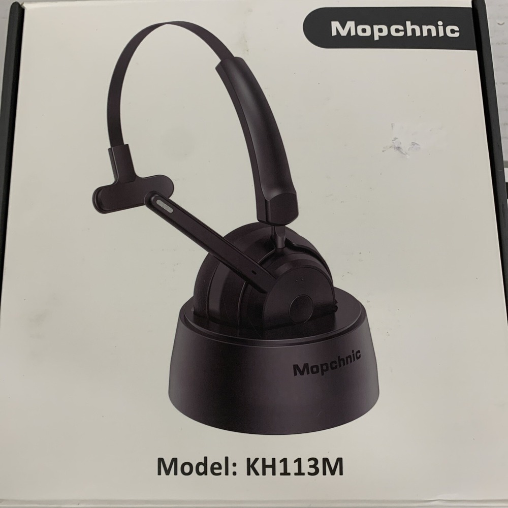 Mopchnic KH113M Black Wireless On the Ear Mono Bluetooth Headset With Manual New